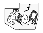 88300F2500SVS - Body: Seat Back Assembly for Hyundai Image