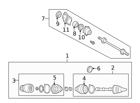 Drive Axles for 1995 Mazda Millenia #0