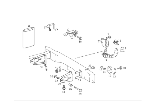 Trailer Coupling for 2003 Mercedes-Benz ML55 AMG #1