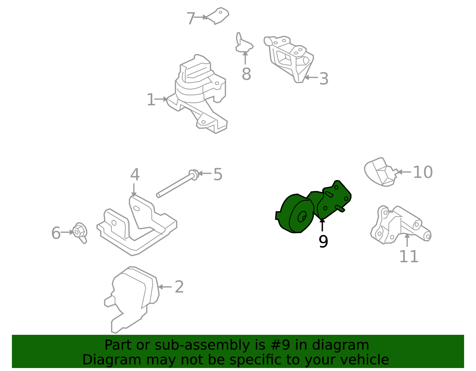 2008-2010 Ford Trans Mount 8T4Z-6068-B | OEM Parts Online