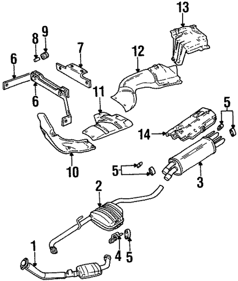 Exhaust Components for 1999 Cadillac Catera #0