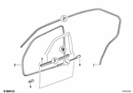 51218174763 - : Inner Left Window Channel Cover for BMW: 318i, 320i, 325i, 328i, M3 3.2 Image