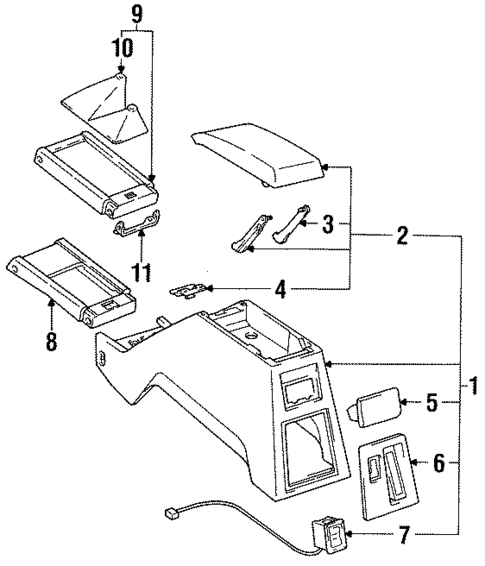 Center Console for 1993 Toyota 4Runner #0