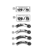 68229416AA - Labels: Space Saver Spare Warning Label for Mopar Image