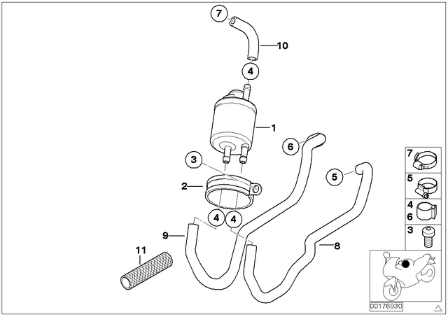 13532345830 - : Retour Fuel Hose for BMW-Motorrad Image