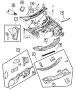 4805316AC - Body Sheet Metal Except Doors: Cowl Top Screen, Right for Mopar Image