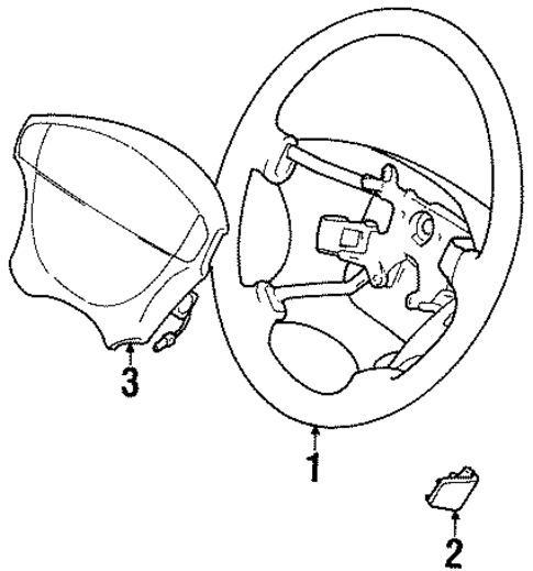 Steering Wheel & Trim for 1996 Suzuki Esteem #0