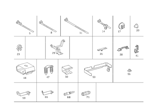Loom Ties and Cable Mounting Parts for 1998 Mercedes-Benz E430 #2