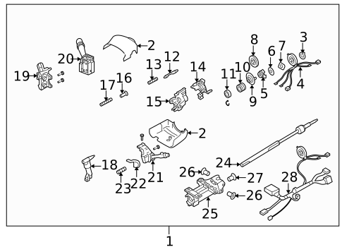 Steering Column Assembly for 2006 Saab 9-7x #0