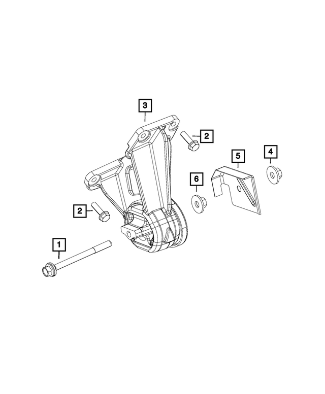 « 6101688 – 3.6L Gas; Engine : Hexagonal De Blocage Ecrou, Montage pour Mopar Image »
