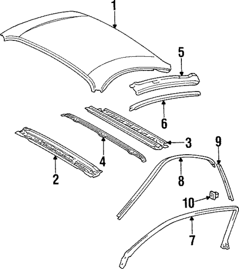 Exterior Trim - Roof for 1993 Toyota Supra #0