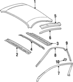 6311114220 - Body: Roof Panel for Toyota: Supra Image