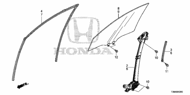 Front Door Glass  - Regulator for 2017 Honda Accord #0