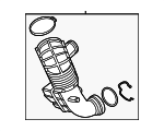 13715A1F9C2 - Engine: Intake Pipe for BMW Image