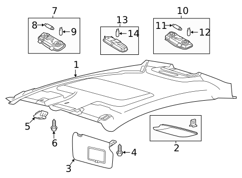 Interior Trim - Roof for 2014 Ford Fiesta #1