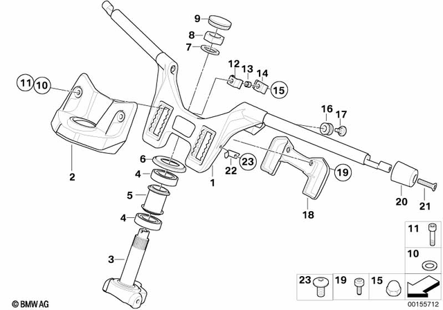 32717680022 - : Control Arm Bridge, Bottom for BMW-Motorrad Image