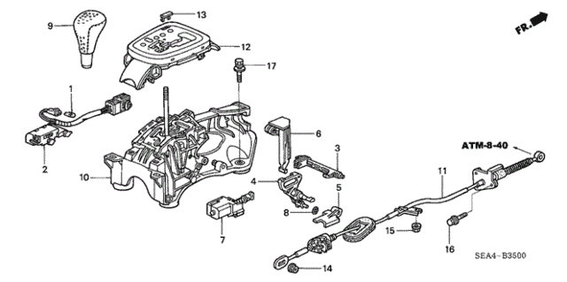 Select Lever for 2004 Acura TSX #0