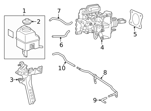 Master Cylinder - Components On Dash Panel for 2016 Toyota Camry #2