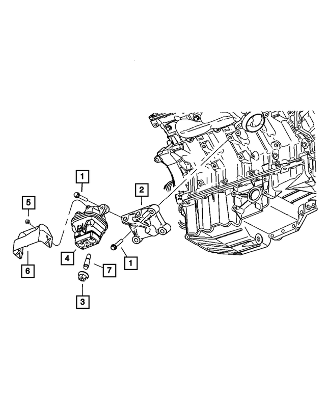 6508119AA - 5.7L Gas; Engine: Double Ended Stud, Mounting for Mopar Image