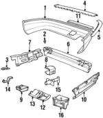 51121908076 - : 1988-1994 BMW - Molding for BMW: 735i, 735iL, 740i, 740iL, 750iL Image