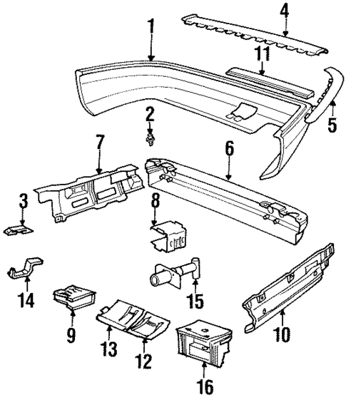 Bumper & Components - Rear for 1993 BMW 740i #0
