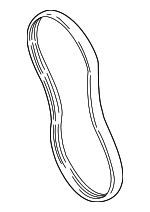 88984195 - Cooling System: Serpentine Belt for Buick: Skylark | Chevrolet: Beretta, Cavalier, Malibu | Oldsmobile: Achieva, Alero, Calais, Cutlass Calais | Pontiac: Grand Am, Sunfire Image