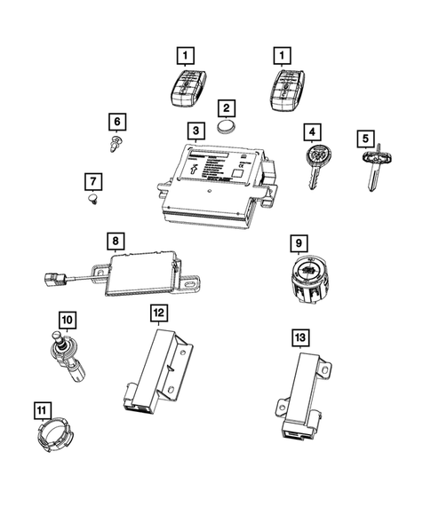Keys, Modules and Engine Controllers for 2019 Ram 1500 #0