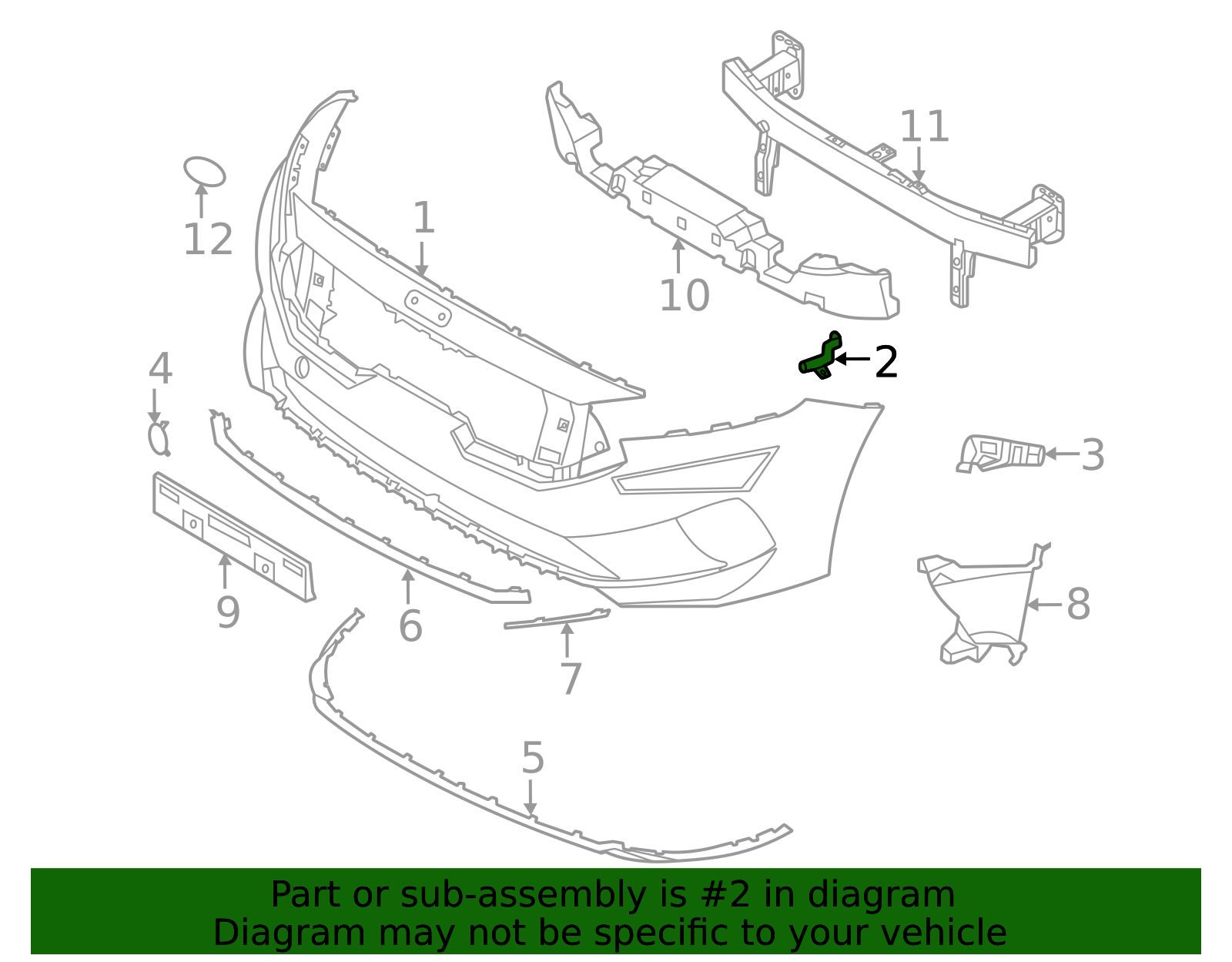 86525-F6500 - Bumper Cover Bracket 2020 Kia Cadenza | Kia.Parts Store