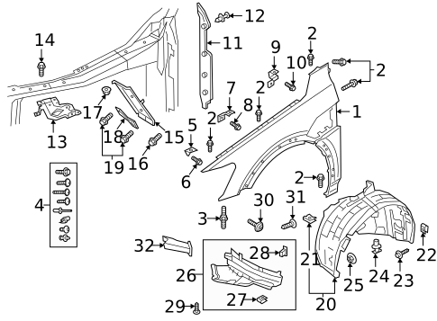Fender & Components for 2020 Audi e-tron Sportback #0