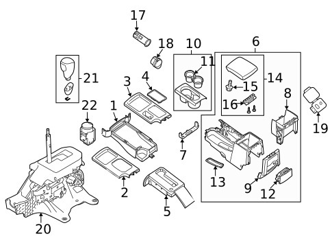 Center Console for 2017 Nissan Frontier #0