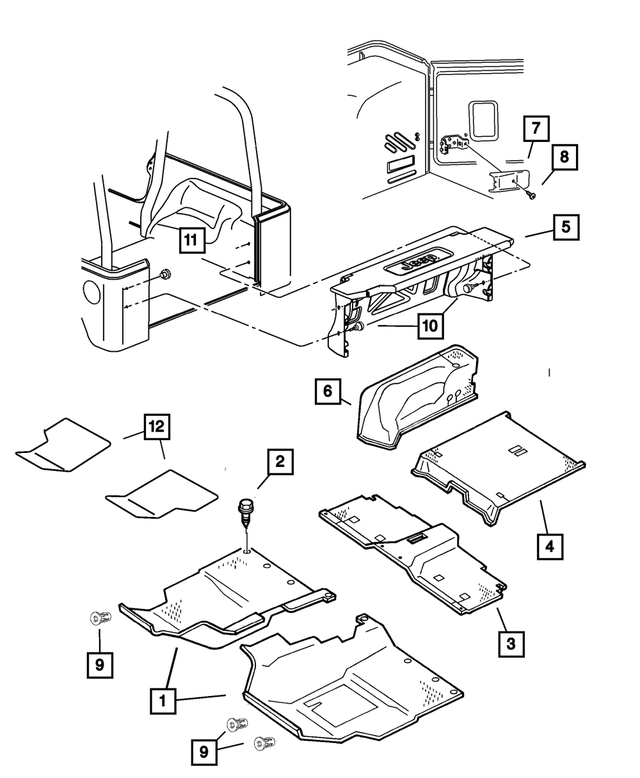 82207332AC - : Floor - Front Mat Kit for Mopar Image