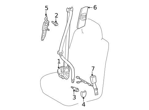 Front Seat Belts for 2024 Toyota 4Runner #0