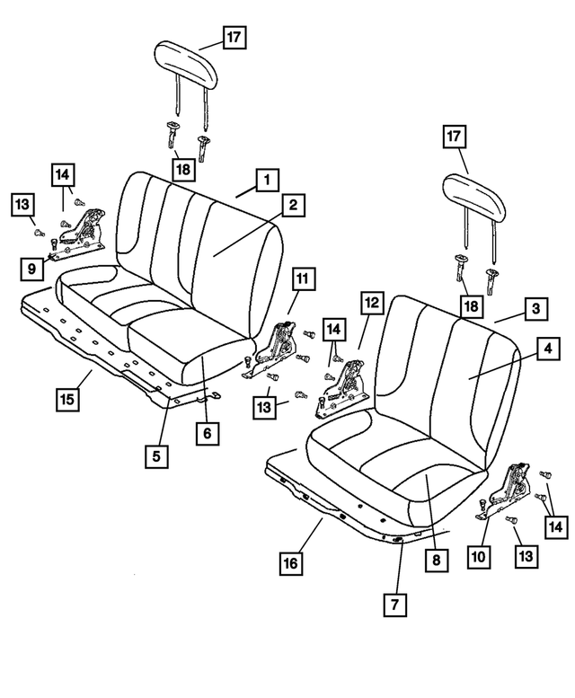 68050822AA - Interior Trim: Seat Back Foam for Mopar Image image