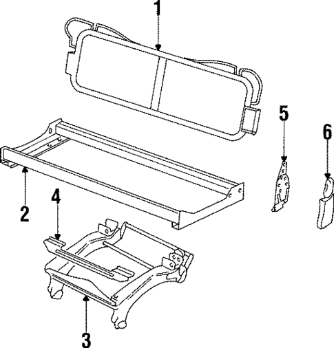 Rear Seat Components for 2001 Lincoln Navigator #1