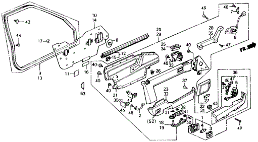 Front Door Lining for 1988 Honda Accord #0