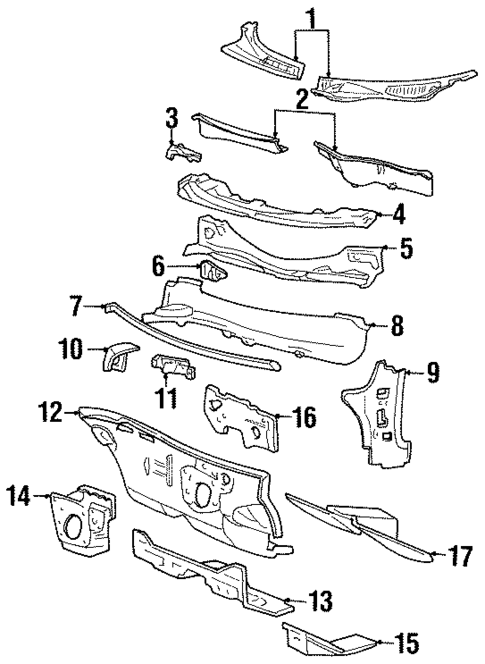 Cowl for 2002 Lincoln Continental #0