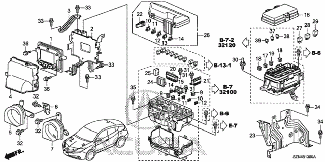Control Unit (Engine Room) (1) for 2012 Acura ZDX #0