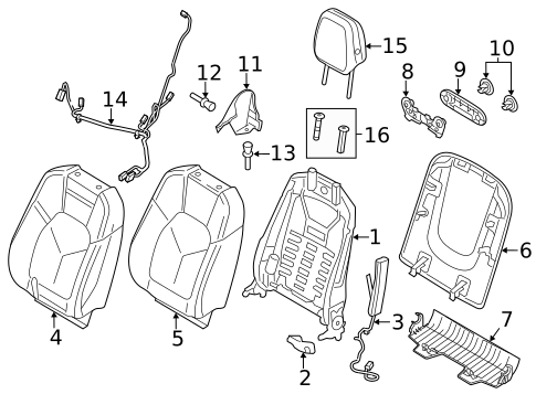 Front Seat Components for 2015 Porsche Cayenne #9