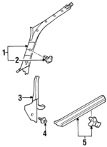 F7CZ54310D12AAE - Body: Kick Panel Retainer for Ford Image