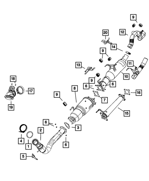 Exhaust System for 2018 Ram 3500 #1
