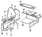 51421951701 - Body: Door Trim Panel for BMW: 735iL, 740iL, 750iL Image