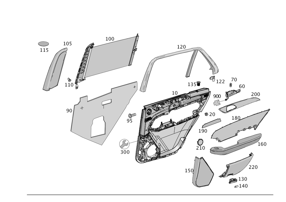 166-811-07-77 - Clamping Hook 2006-2019 Mercedes-Benz