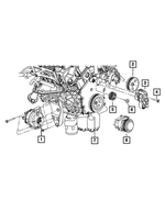 5179519AA - Cooling: A/c Compressor Pulley Hub Kit for Chrysler: 300 | Dodge: Charger, Magnum Image