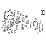 68042988AA - Doors, Door Mirrors and Related Parts: Outside Rearview Mirror for Mopar Image