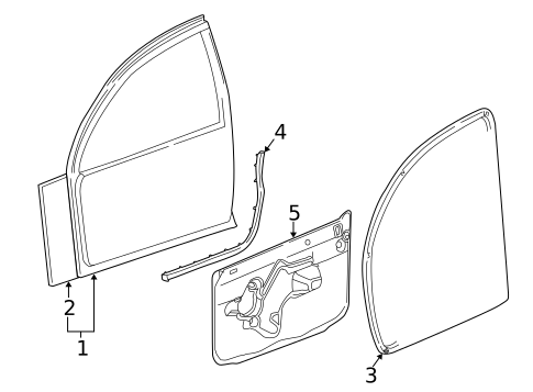 Door & Components for 2000 Chrysler Concorde #1