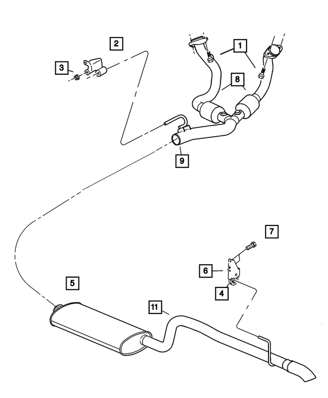 « 52101018AC – Exhaust : Echappement Support pour Mopar Image »