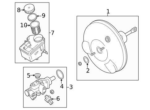 Master Cylinder - Components On Dash Panel for 2008 BMW Z4 #0