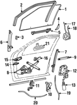 F5DZ5421410A - Body: Door Glass for Ford: Taurus | Mercury: Sable Image