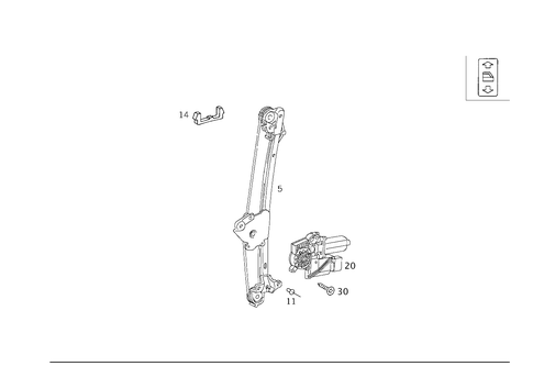 Window Regulator for 1999 Mercedes-Benz E430 #0