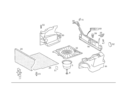 Luggage Compartment Covering for 1986 Mercedes-Benz 300E #3